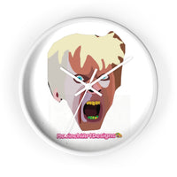 KAREN.  Screaming Face Wall Clock — Bold Pop Art Horror Home Decor