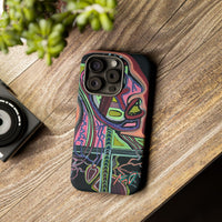 HEART ATTACK Abstract Neon Face Tough Phone Case – Vibrant Art Phone Cover
