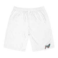 MR Cat Board Shorts — Men's Swim Trunks with Green-Eyed Cat Graphic