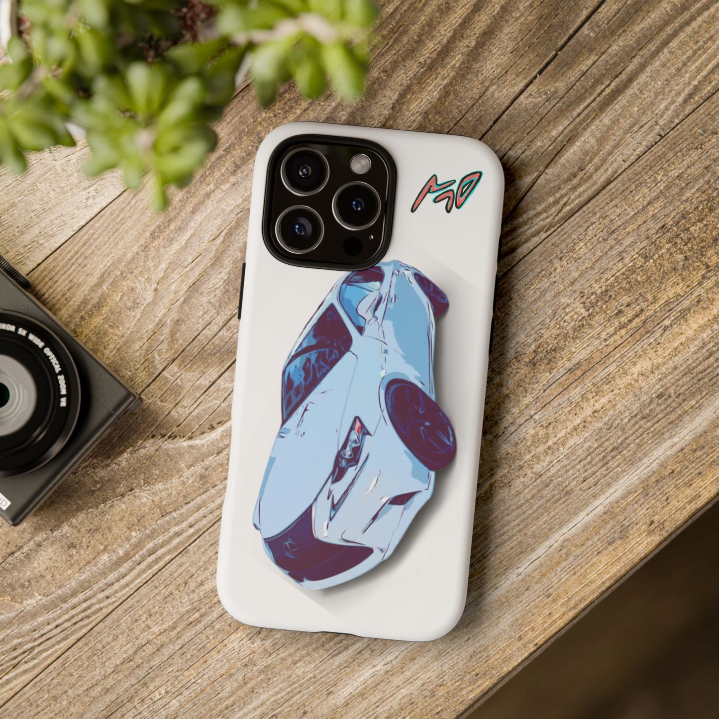 Melvin White Sports Car Phone Case - Retro Pop Art Supercar Protective Tough Case