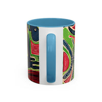 AFTER LIFE2.0  Abstract Neon Doodle Coffee Mug — Colorful Surreal Art Accent Mug (11/15oz)