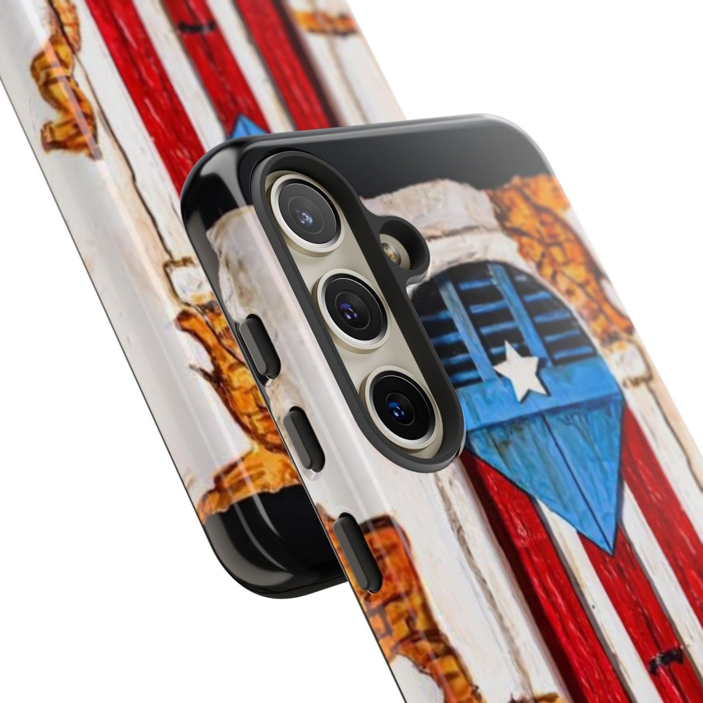 Puerto Rican Flag Phone Case - Rustic Coquí Door Design Tough Case