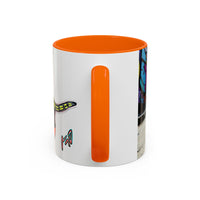 Colorful Pop Art Dog Accent Coffee Mug — Vibrant French Bulldog Design (11/15 oz)