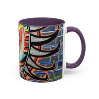Abstract Street-Art Eye Coffee Mug — Colorful Graffiti Accent Mug (11/15 oz)