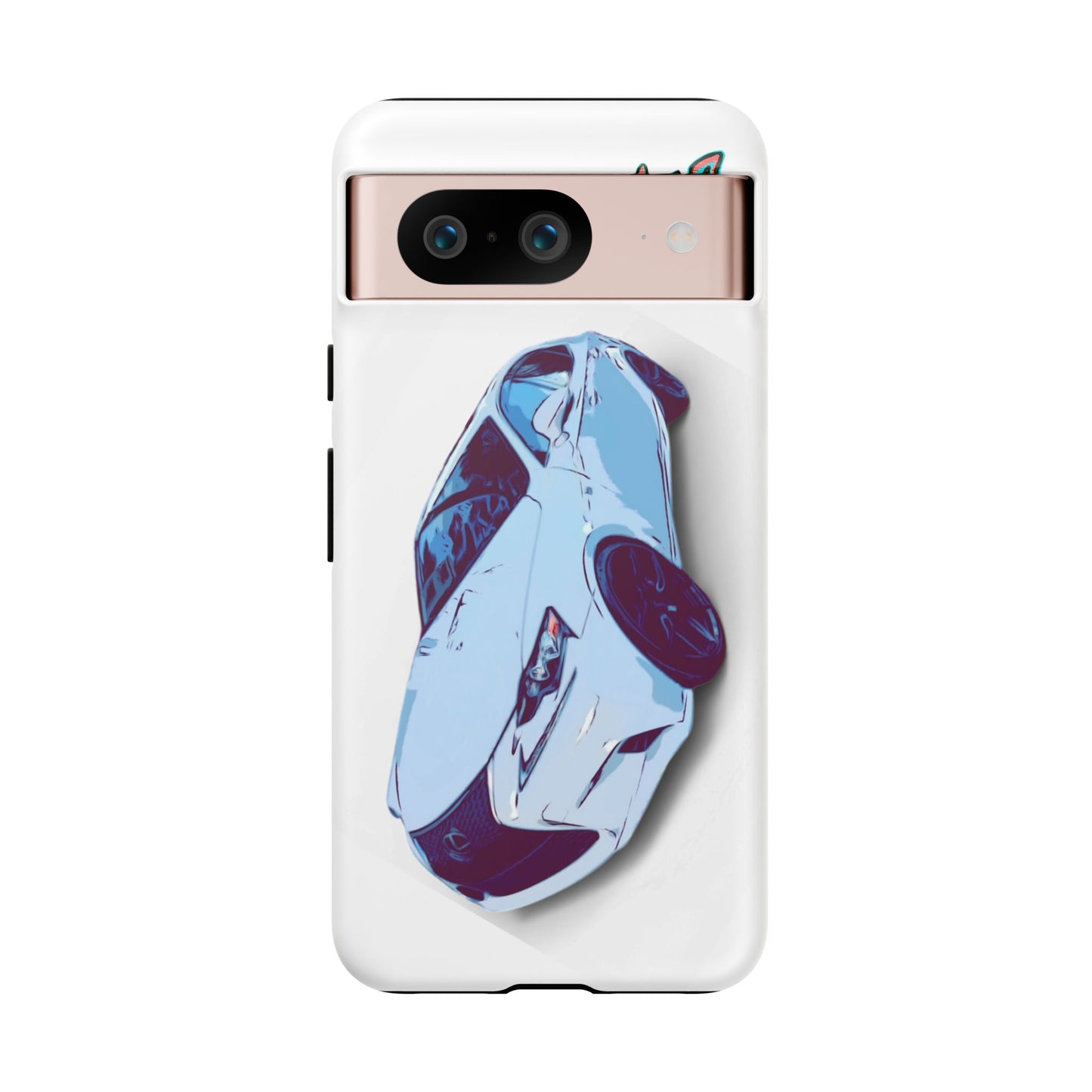 Melvin White Sports Car Phone Case - Retro Pop Art Supercar Protective Tough Case