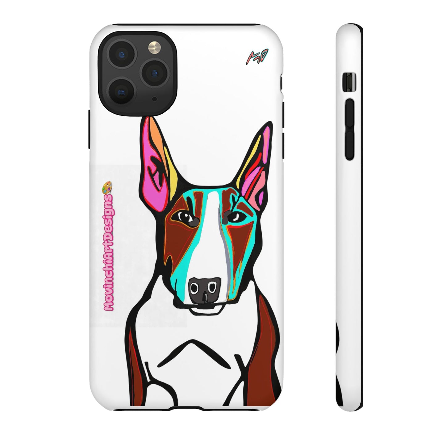 MR Bull Terrier Phone Case — Colorful Pop Art Tough Cases for Dog Lovers