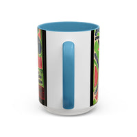 AFTER LIFE.  Abstract Tribal Art Coffee Mug — Colorful Surreal Accent Mug
