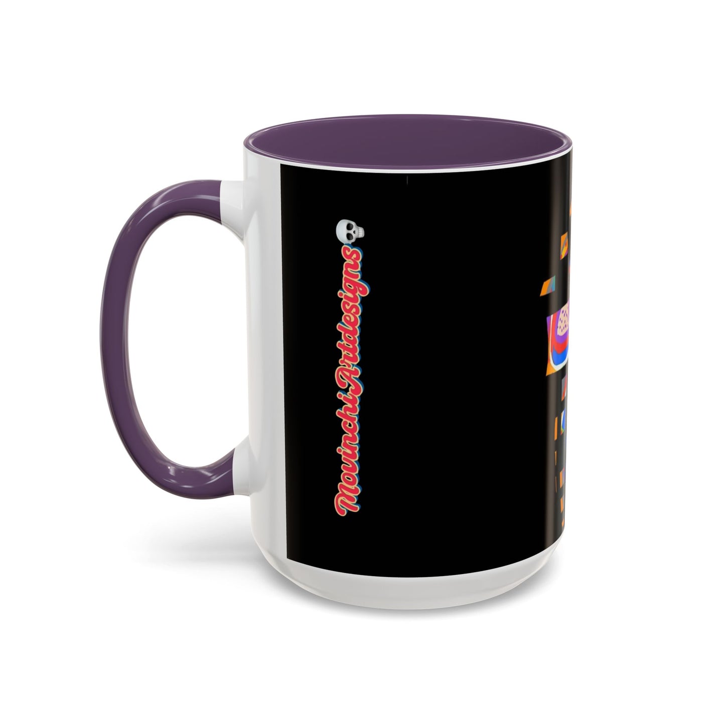 Coffee Mug — Colorful Abstract Cross Accent Ceramic Mug (11/15 oz)