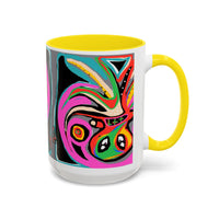 Abstract Neon octopussy Coffee Mug — Colorful Pop Art Accent Mug (11/15oz)