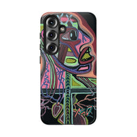 HEART ATTACK Abstract Neon Face Tough Phone Case – Vibrant Art Phone Cover