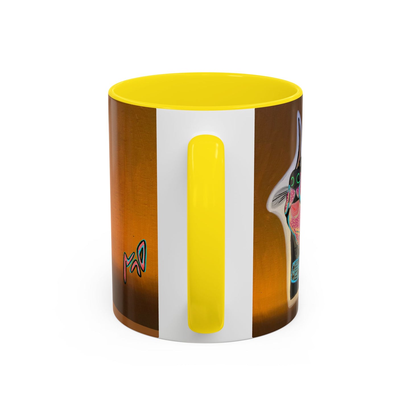 Colorful Doberman Accent Coffee Mug — Vibrant Dog Portrait Ceramic Mug (11/15oz)