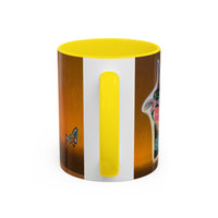 Colorful Doberman Accent Coffee Mug — Vibrant Dog Portrait Ceramic Mug (11/15oz)