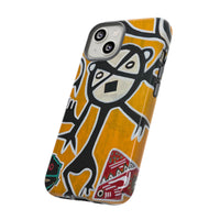 Abstract TAINO  Tribal Art Phone Case – Bold Orange Graphic Protective Cover