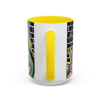 CHUPACABRAS.  Green Monster Art Coffee Mug — Spooky Neon Creature Accent Mug (11/15oz)