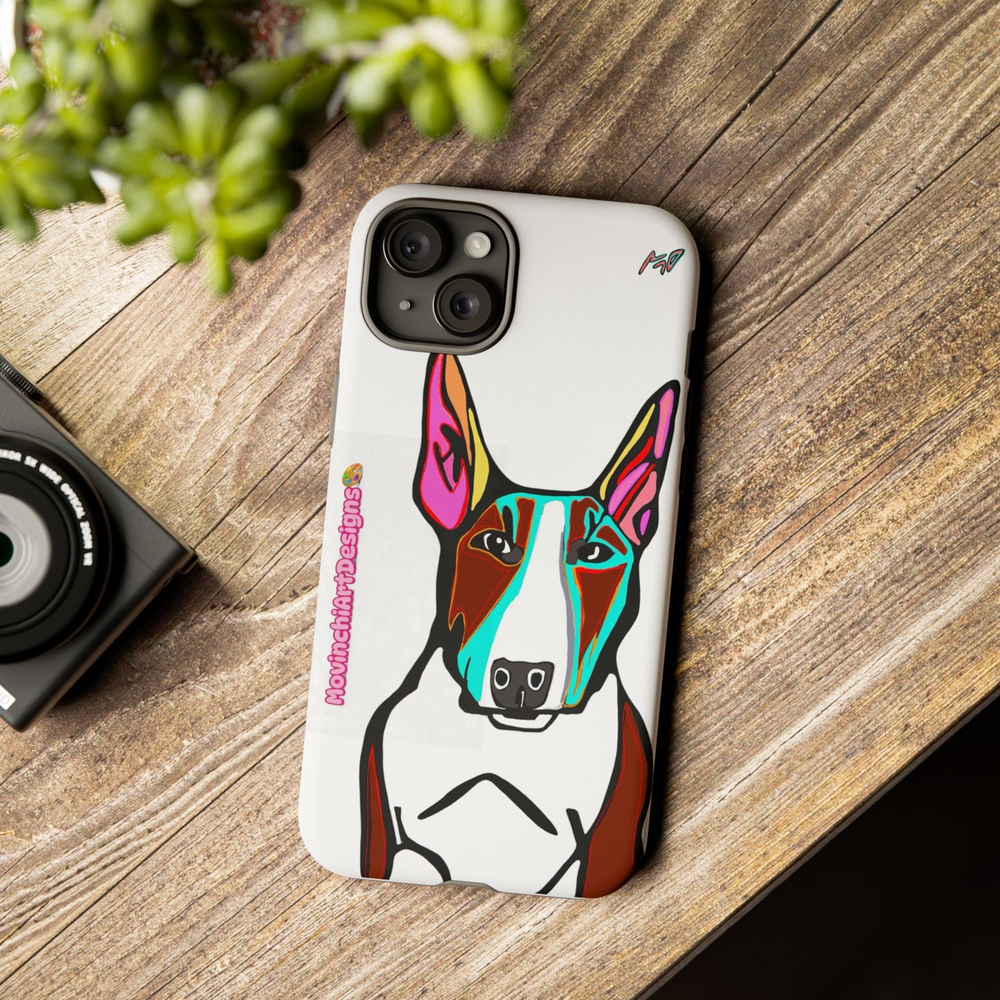MR Bull Terrier Phone Case — Colorful Pop Art Tough Cases for Dog Lovers