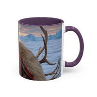 KING OF THE WORLD Royal Portrait Accent Coffee Mug – King in Fur Coat Design (11/15oz)