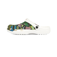 KING GRAY2.0 Colorful Graffiti EVA Clogs — Artistic All-Over-Print Garden Shoes