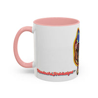 POOKIES BEAR Cat Skull Accent Coffee Mug — Day of the Dead Gothic Cat Design