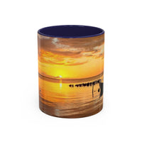 Sunset Harbor Coffee Mug — Golden Beach Sunrise Accent Mug (11/15oz)