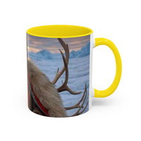 KING OF THE WORLD Royal Portrait Accent Coffee Mug – King in Fur Coat Design (11/15oz)