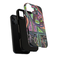 HEART ATTACK Abstract Neon Face Tough Phone Case – Vibrant Art Phone Cover
