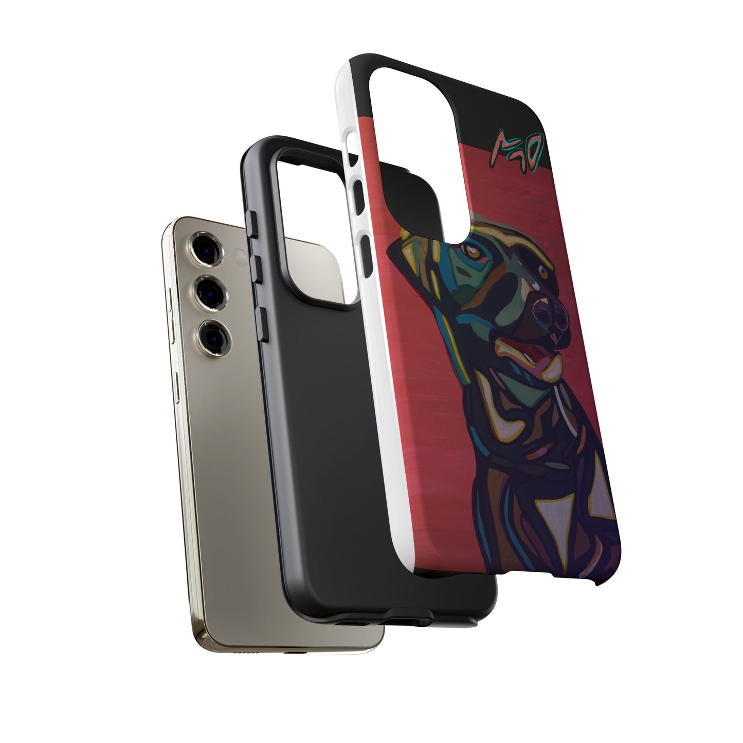 Colorful Pit LABRADOR Tough Phone Case — Vibrant Pop Art Dog Design