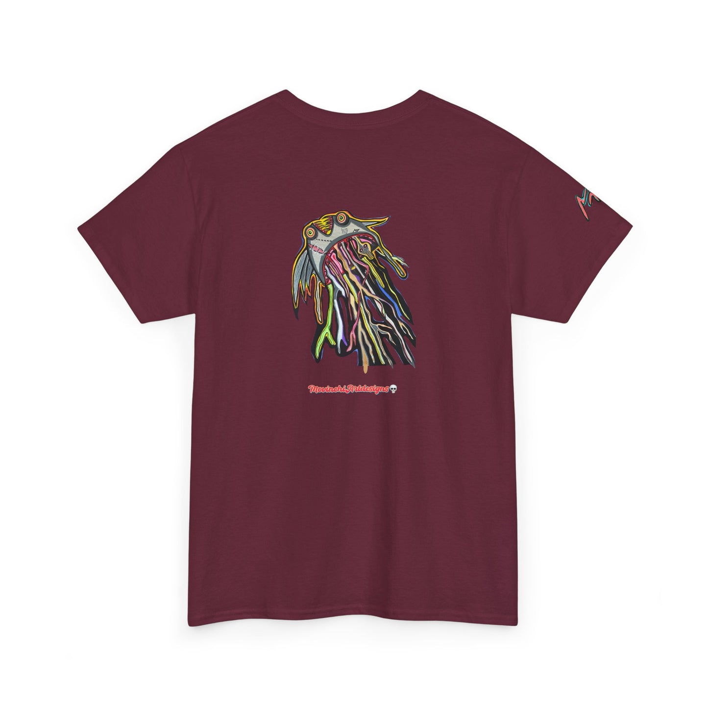 Graphic Tee — Colorful CRAZY TUNA  Illustration Back Print Tee