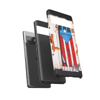 Puerto Rican Flag Phone Case - Rustic Coquí Door Design Tough Case