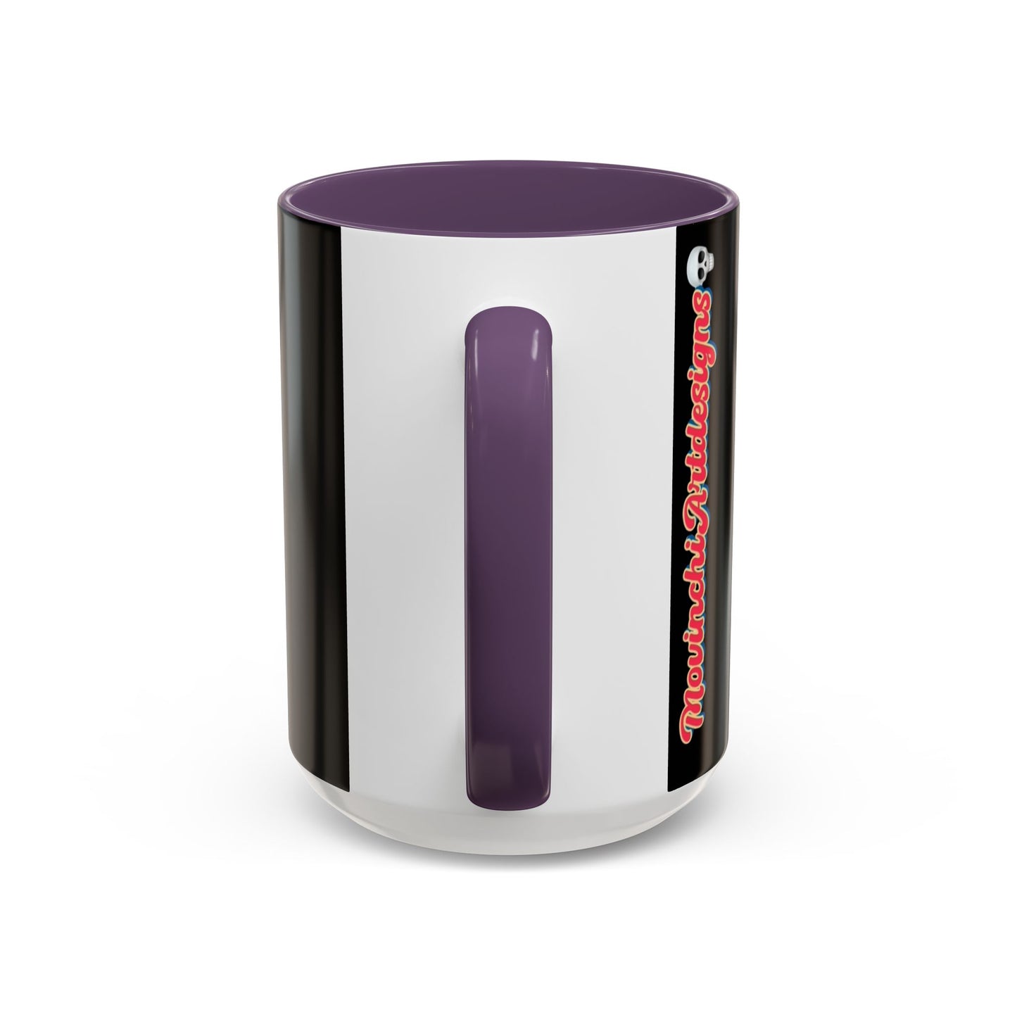 Colorful Neon OVERTHINKING  Skull Coffee Mug — Vibrant Abstract Day of the Dead Accent Mug