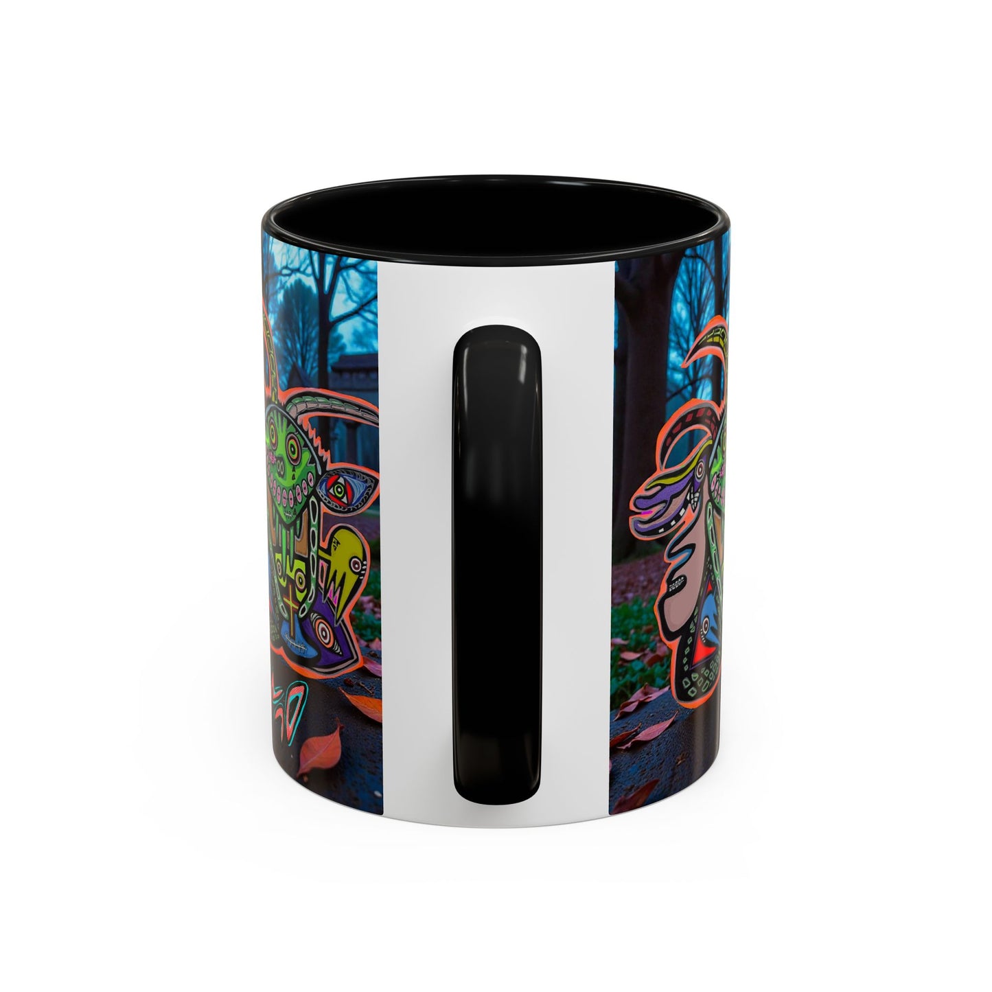 RYDER4.0  Psychedelic Forest Accent Coffee Mug – Colorful Trippy Creature Design (11/15oz)