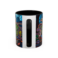 RYDER4.0  Psychedelic Forest Accent Coffee Mug – Colorful Trippy Creature Design (11/15oz)