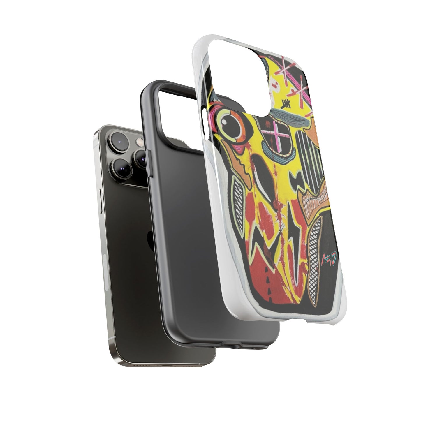 VINCENT.  Skull Riot Phone Case – Colorful Abstract Horror Art Protective Cover