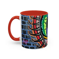 Abstract Street-Art Eye Coffee Mug — Colorful Graffiti Accent Mug (11/15 oz)