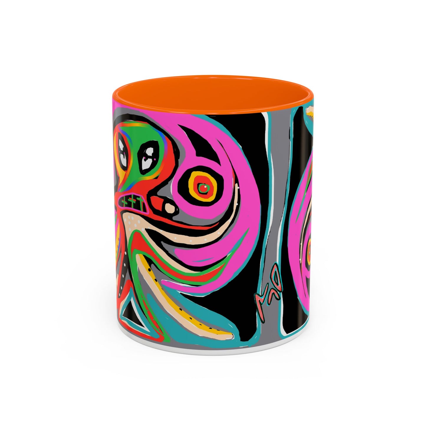 Abstract Neon octopussy Coffee Mug — Colorful Pop Art Accent Mug (11/15oz)