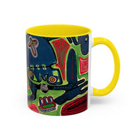 AFTER LIFE2.0  Abstract Neon Doodle Coffee Mug — Colorful Surreal Art Accent Mug (11/15oz)