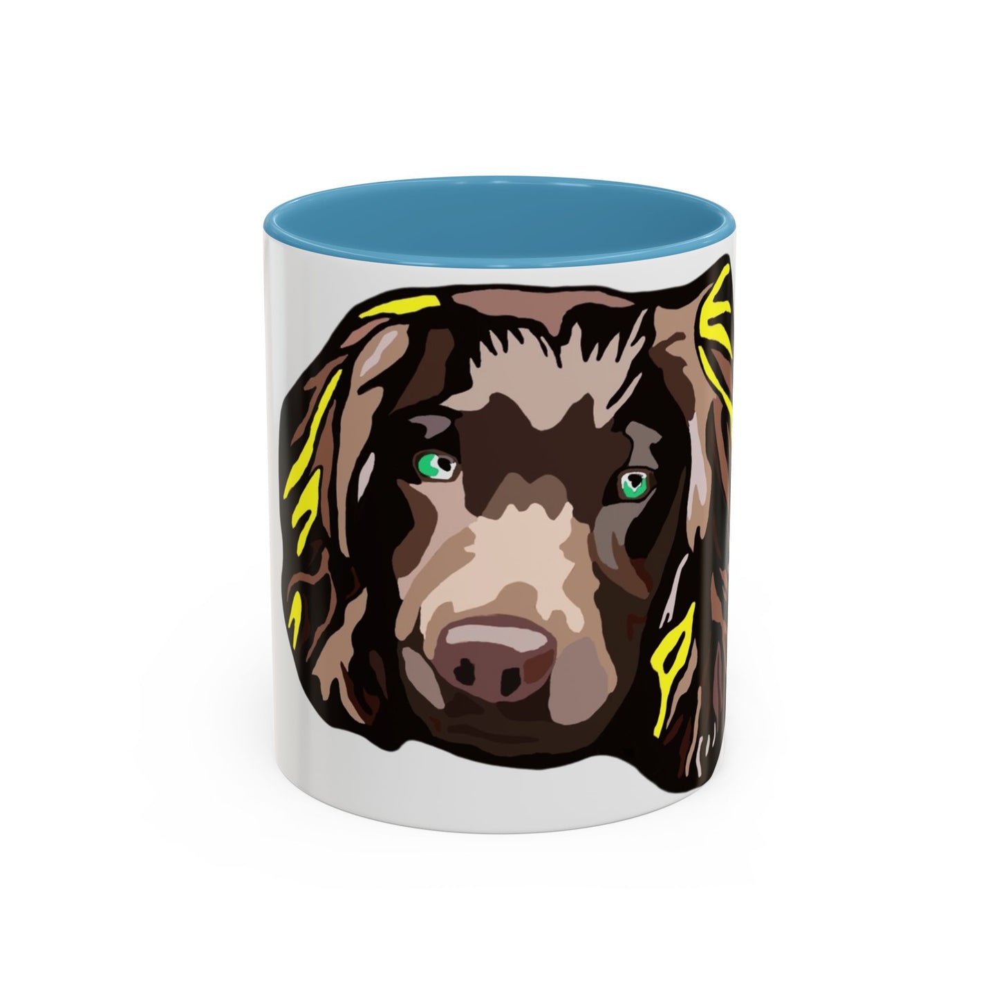 MR COCKER Dog Portrait Accent Coffee Mug — Brown Spaniel Art Mug (11/15oz)
