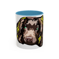 MR COCKER Dog Portrait Accent Coffee Mug — Brown Spaniel Art Mug (11/15oz)