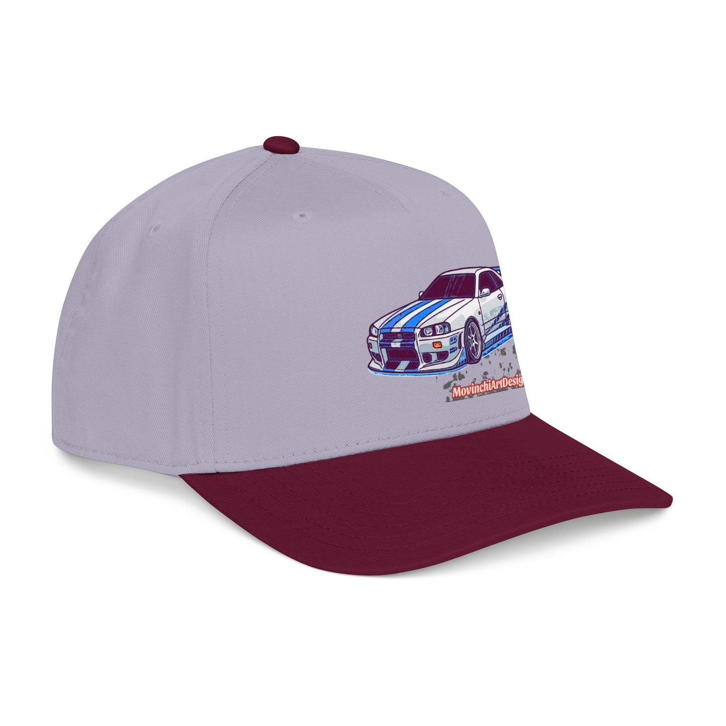 Racing Skyline Embroidered Cap — Vintage GT Sports Car Hat