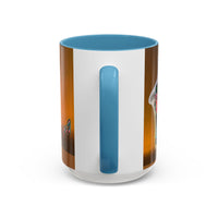 Colorful Doberman Accent Coffee Mug — Vibrant Dog Portrait Ceramic Mug (11/15oz)