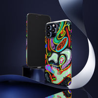 CRAZY4  Abstract Neon Skull Phone Case — Colorful Psychedelic Protective Cover