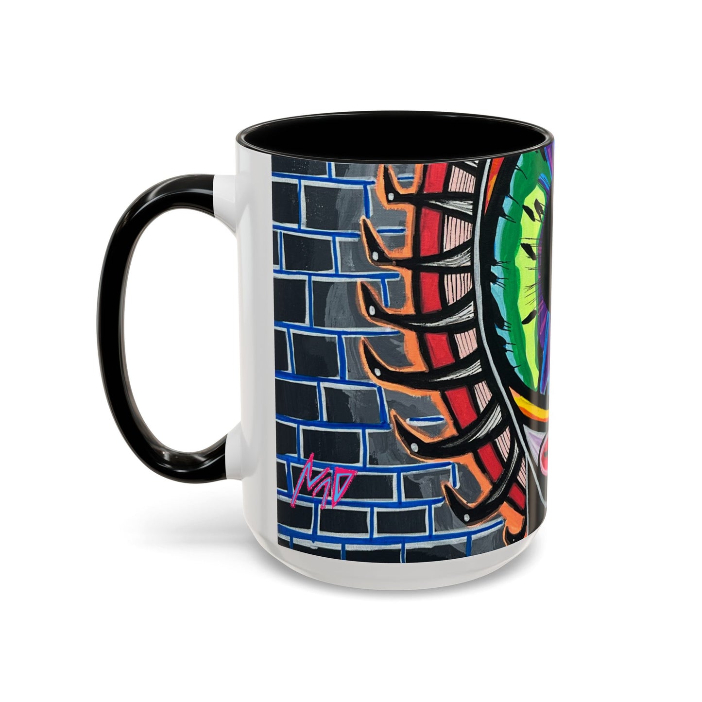 Abstract Street-Art Eye Coffee Mug — Colorful Graffiti Accent Mug (11/15 oz)