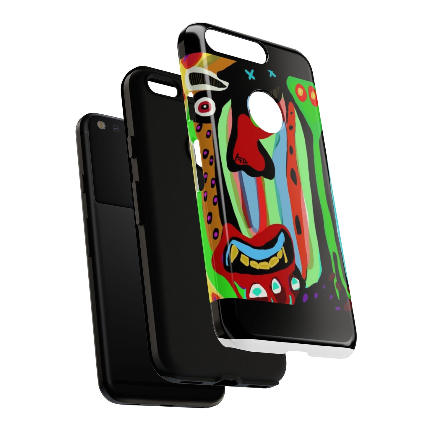 CRAZY.   Tribal Face Phone Case — Colorful Modern Art iPhone Cover