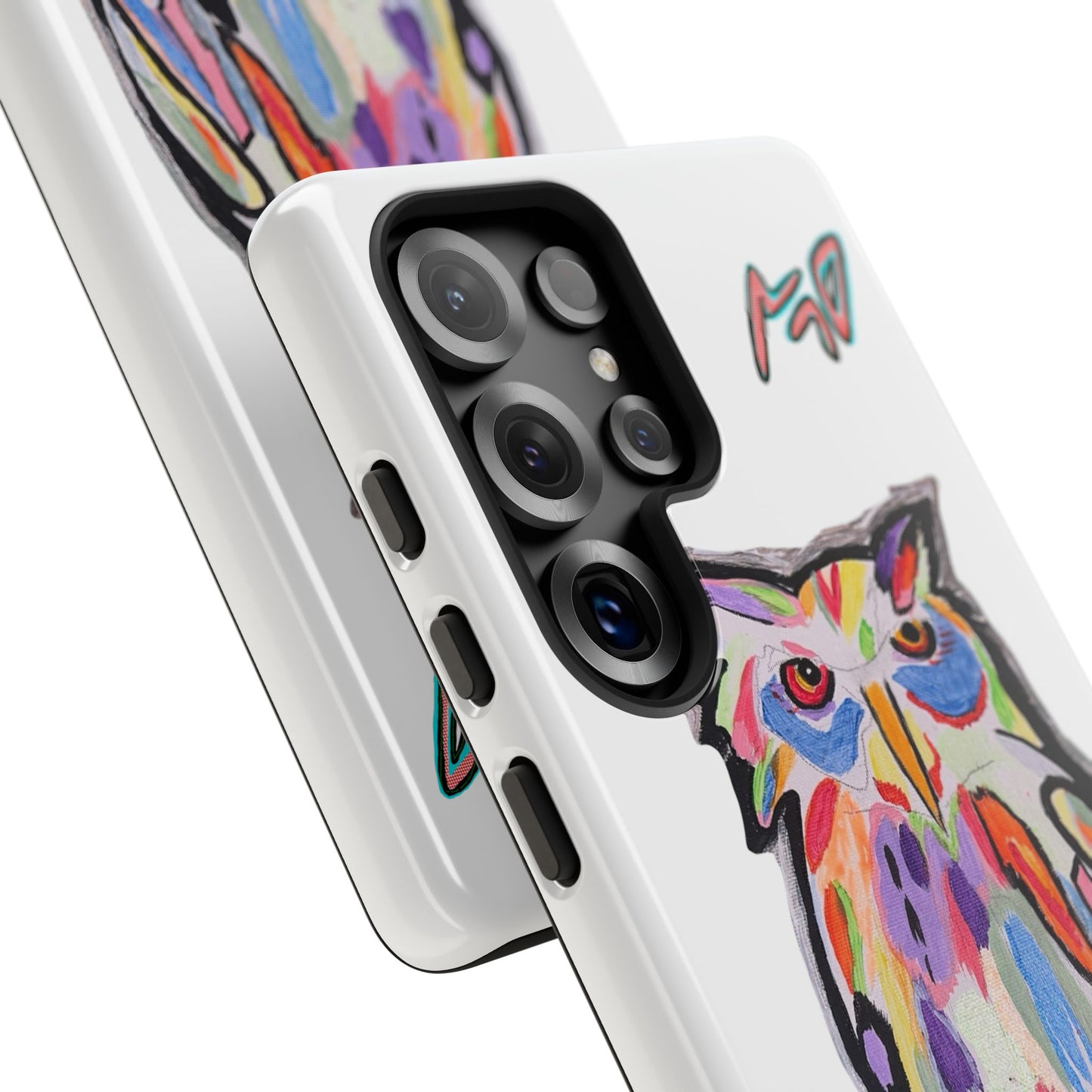 Colorful Owl Phone Case — Artistic Owl Illustration Tough Case