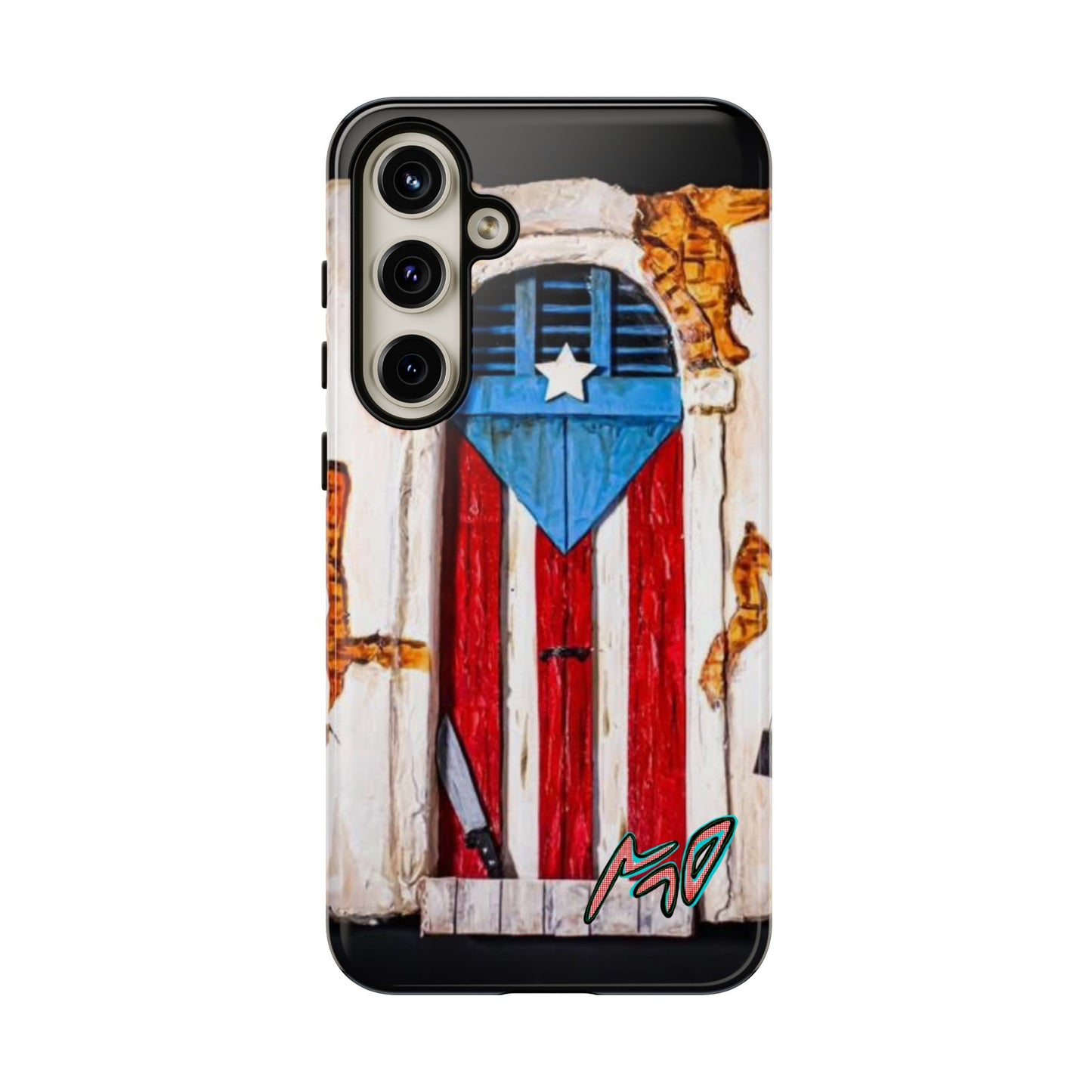 Puerto Rican Flag Phone Case - Rustic Coquí Door Design Tough Case