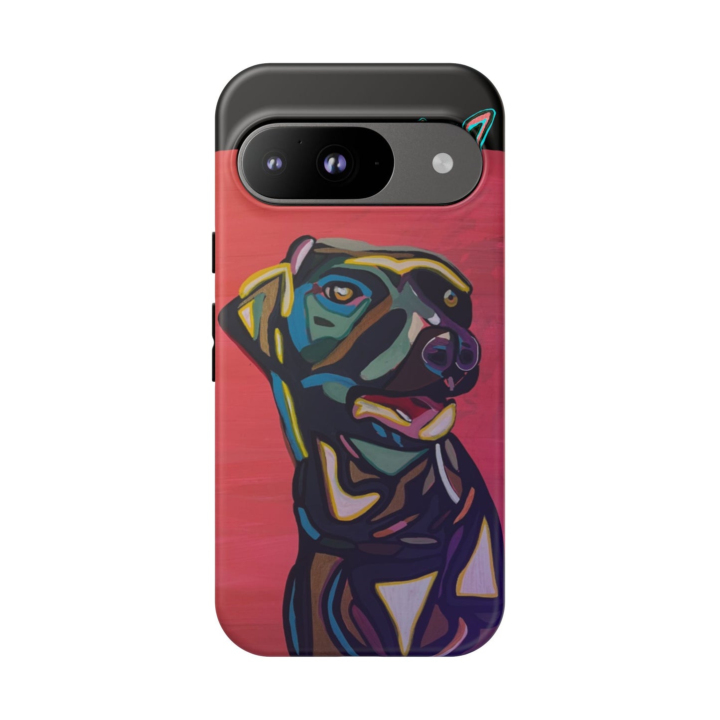 Colorful Pit LABRADOR Tough Phone Case — Vibrant Pop Art Dog Design