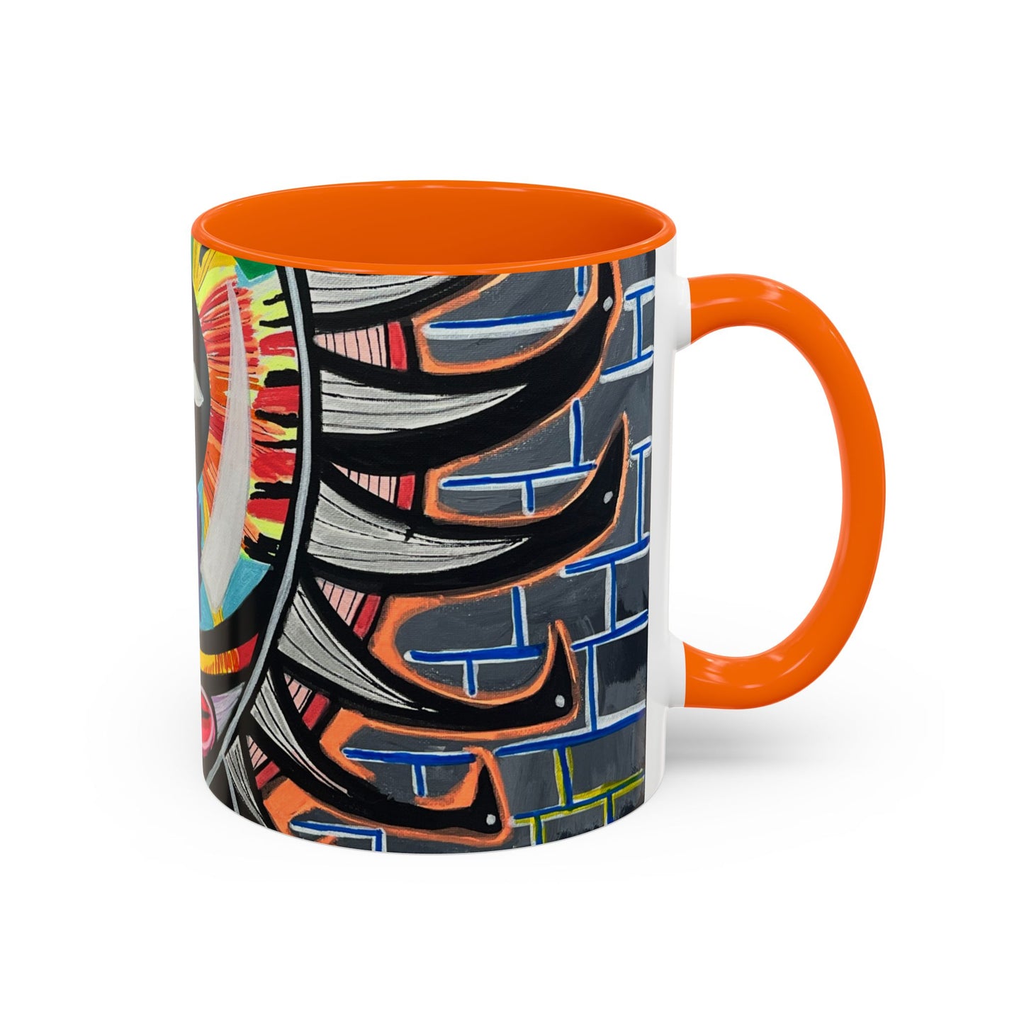 Abstract Street-Art Eye Coffee Mug — Colorful Graffiti Accent Mug (11/15 oz)