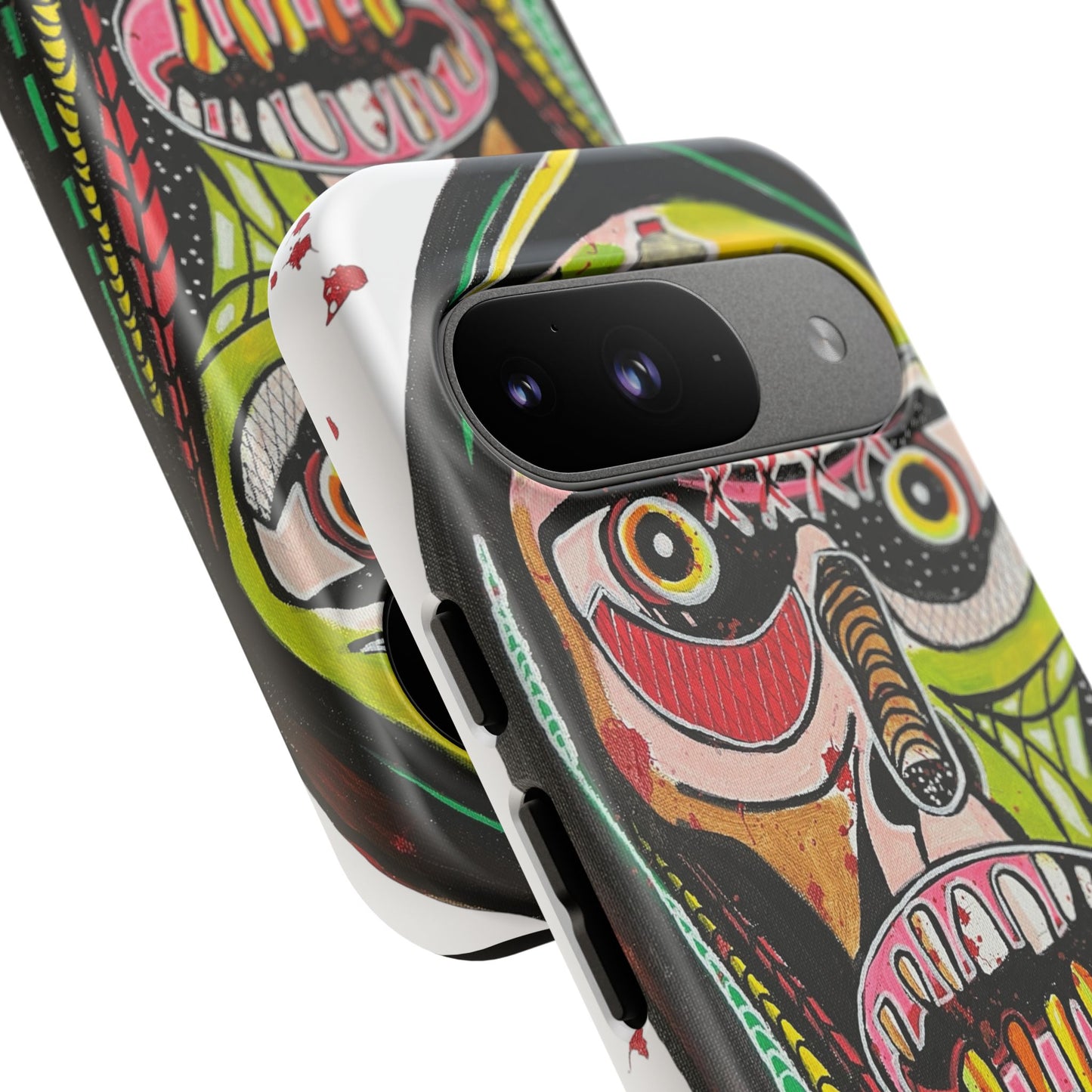 KUNTA.  Abstract Tribal Skull Phone Case — Colorful Street Art Protective Cover