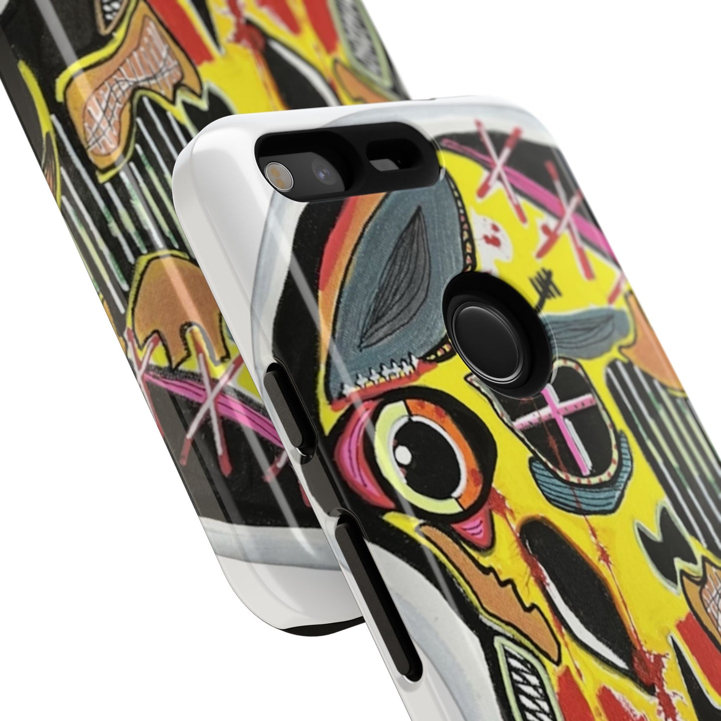 VINCENT.  Skull Riot Phone Case – Colorful Abstract Horror Art Protective Cover