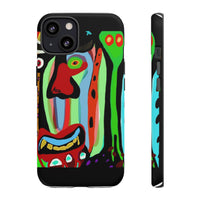 CRAZY.   Tribal Face Phone Case — Colorful Modern Art iPhone Cover