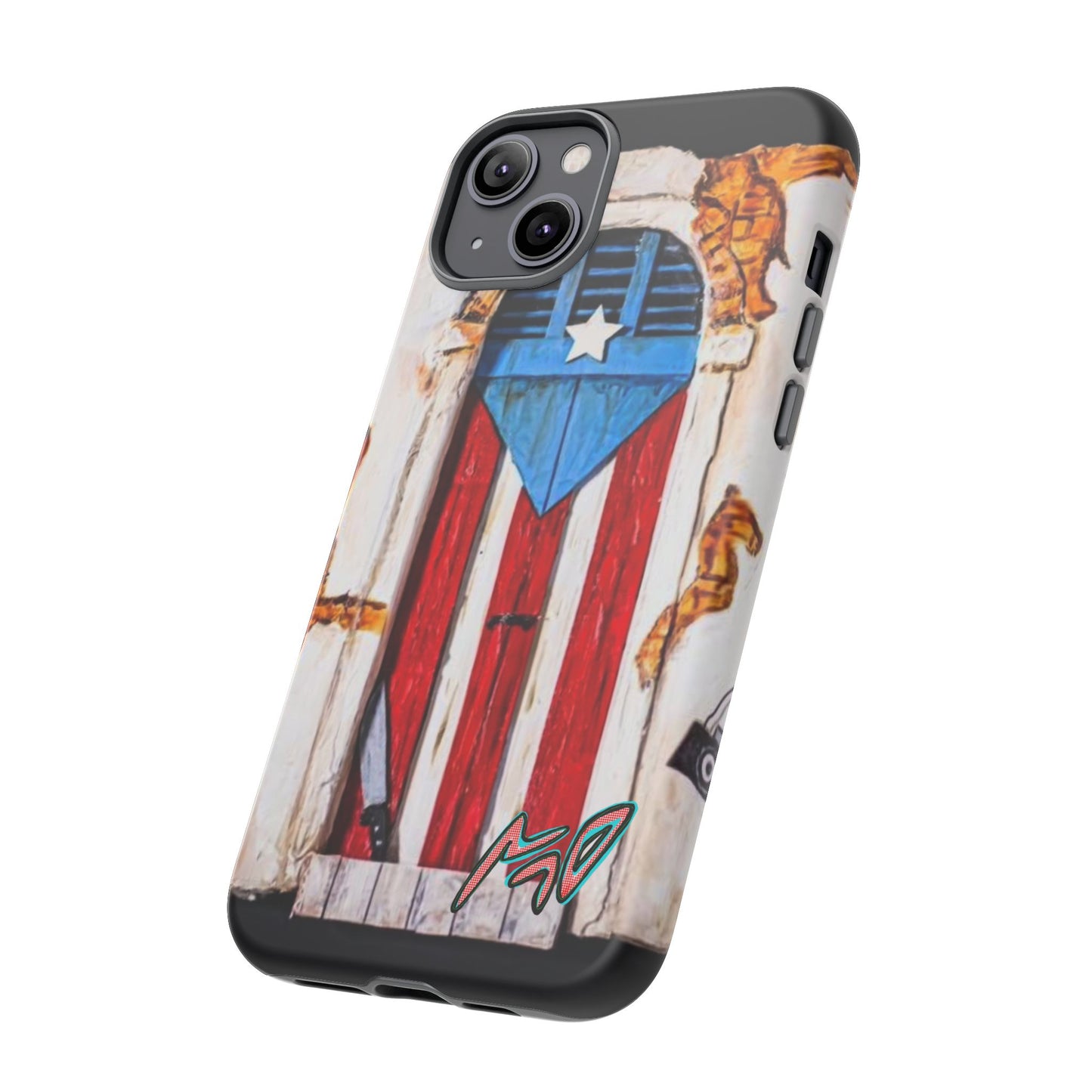 Puerto Rican Flag Phone Case - Rustic Coquí Door Design Tough Case
